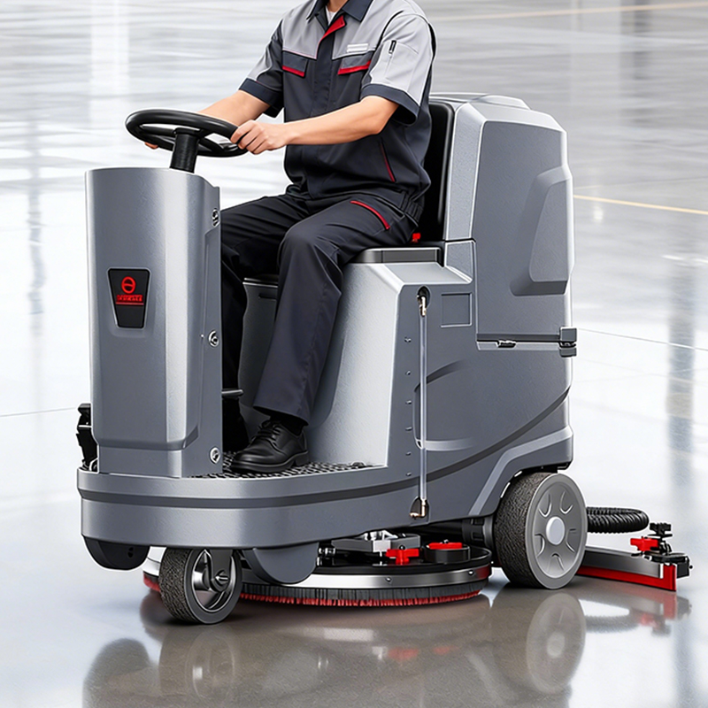 地下车库清洁提质|和田金叶花物业携手YZ-X5双刷洗地机,破解万平车库清洁难题